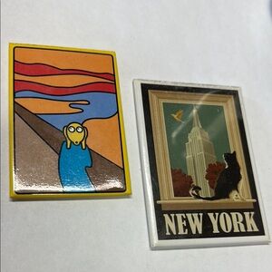 2 fridge magnet Colorful Art Set